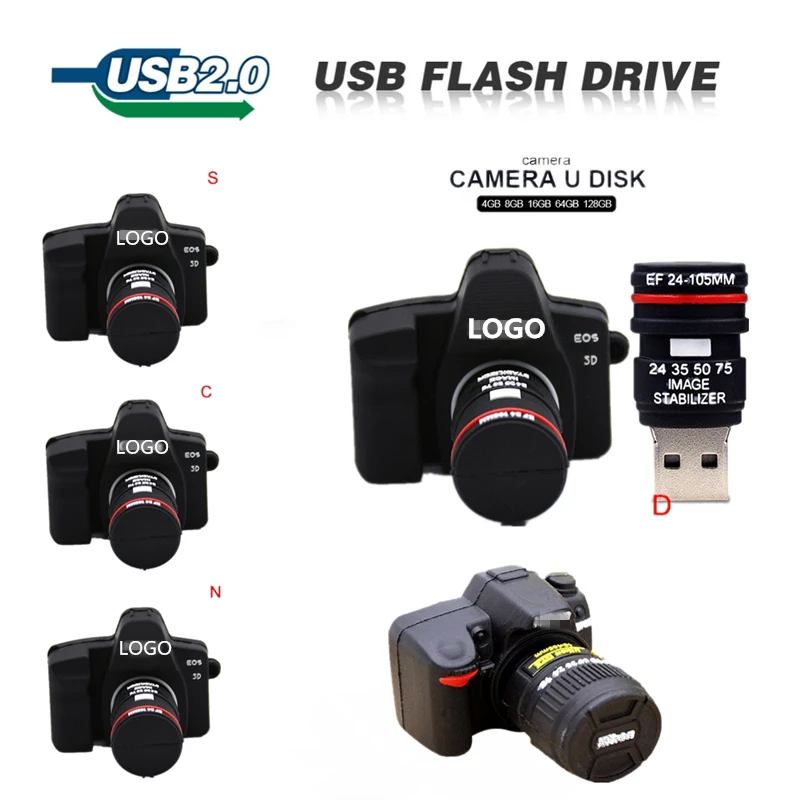 

cartoon Thumb SLR camera pen drive 4GB usb flash drive 8GB 16GB 32GB 64GB 128GB pendrive high speed flash memory stick u disk