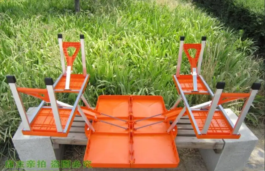 Whole set Outdoor Folding portable camping dining table Beach Tables with umbrella+base
