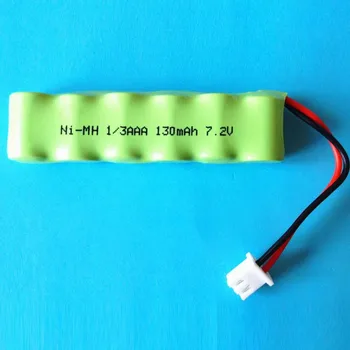 

Free shipping by DHL 1/3 AAA Ni MH batteries pack Ni-MH Rechargeable Battery pack 7.2V 130mAh 1/3AAA With connector 100pcs/lot