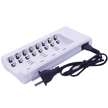

8 Slots 1.2V AAA AA Battery Chargers LED Light Smart Battery Charger NI-MH US EU Plug Quick Charger 2019 Hot Sale