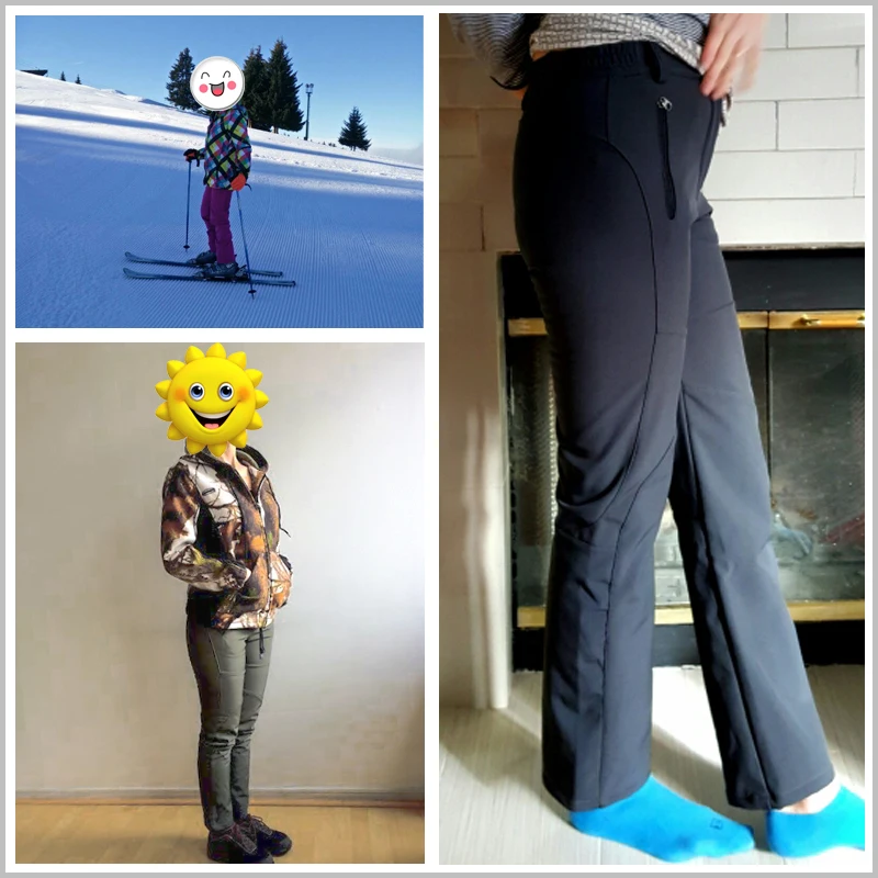 LoClimb المرأة الشتاء سراويل للتسلق في الهواء الطلق الرياضية الصوف سوفتشيل السراويل الجبلية/تزلج/الإرتحال للماء السراويل النساء AW195