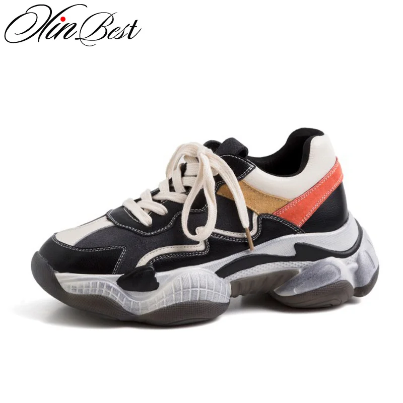 

Xinbest Anti Slip Platform Shoes Wear resistant Sports Run Casual Shoes Breathable Increase Womens Shoes Ladies sneakers shoes