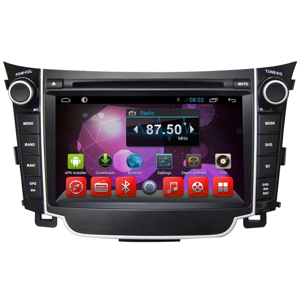 Cheap 7" HD  4 Core Android 6.0 Car DVD GPS Radio Video Stereo Navigation Player for Hyundai I30 2012 2013 2014 2015 DVR TPMS OBD 1