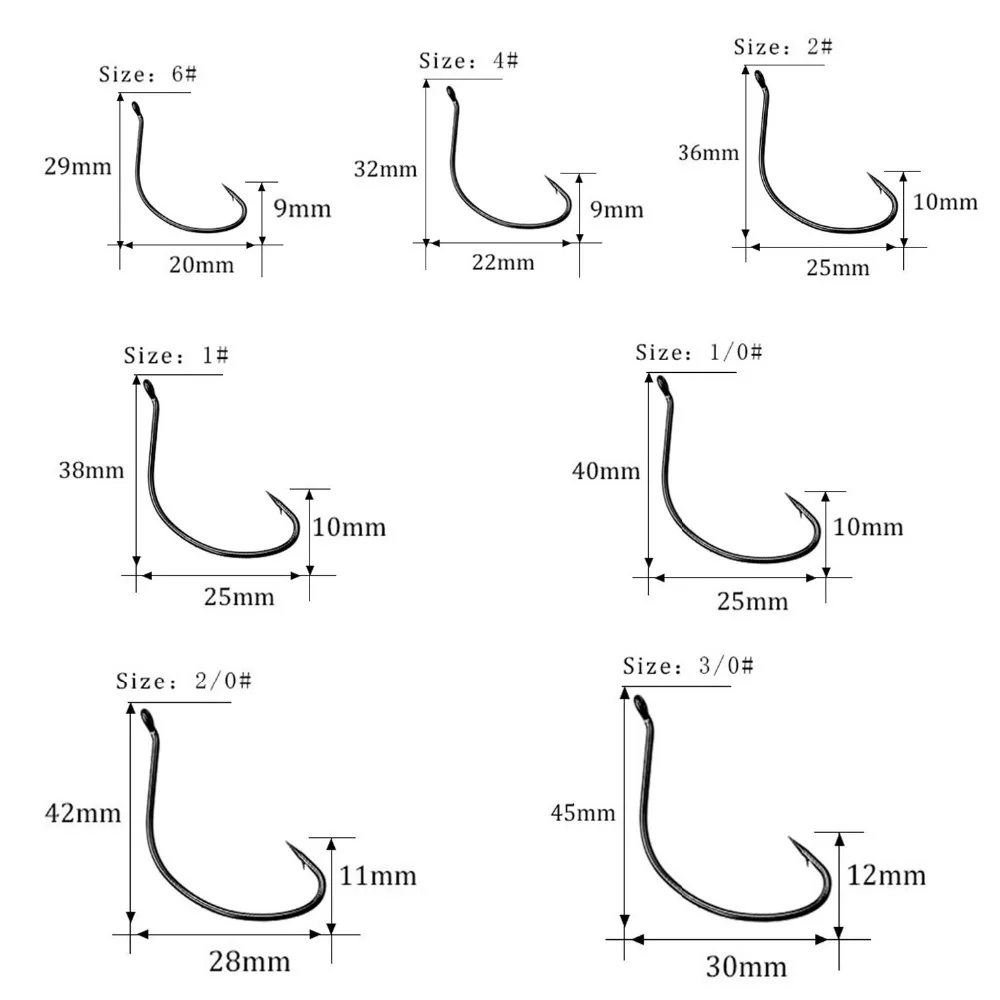 50 шт. офсетные рыболовные Крючки#6#4#2#1#1/0#2/0#3/0 Wacky Rig Drop Shot Rig кривошипный крючок под червя Walleye снасти для ловли окуня