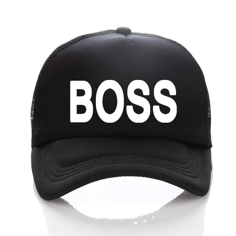 

Free Printing Letter BOSS Baseball Cap Black Adult Hats Adjust Casual Unisex Snapbacks Sun Cap Hip Hop Hats