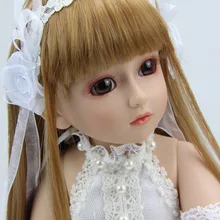 45 см высокое качество силиконовые детские куклы/детское белое платье принцессы SD кукла для девочки принцесса подарок