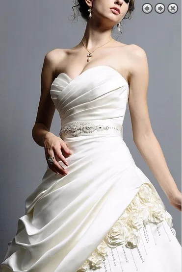 Длинные Цветы атласная Сексуальная Милая vestido de noiva renda новинка модные романтическое свадебное платье свадебные платья