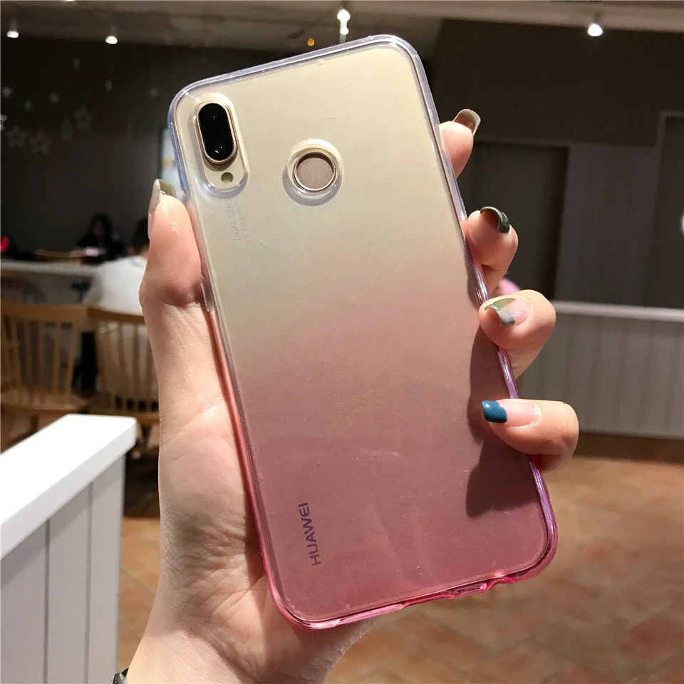 

Gradient TPU Case For Huawei P30 Lite P20 Pro P10 P9 P8 Lite 2017 Mate 20 10 Nova 4 3 P Smart Plus 2019 Cover Soft Phone Cases
