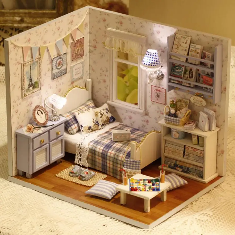 

DIY Handmade Wooden Miniatura Doll House Furniture 3D Miniature Dollhouse Toys Lover Girlfriend Gifts - Sunshine Overflowing