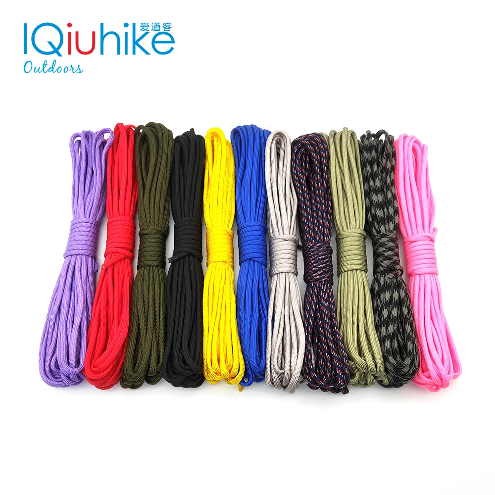IQiuhike 208 الألوان Paracord في 550 المظلة الحبل الحبل حبل مل المواصفات النوع الثالث 7 ستراند 100FT ClimbingCamping بقاء المعدات