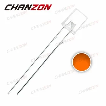 100pcs 2X5X7mm Rectangle LED Diode Orange Light 20mA DC 2V Water Clear LED Light Emitting Diode Lamp Square Through Hole Diode