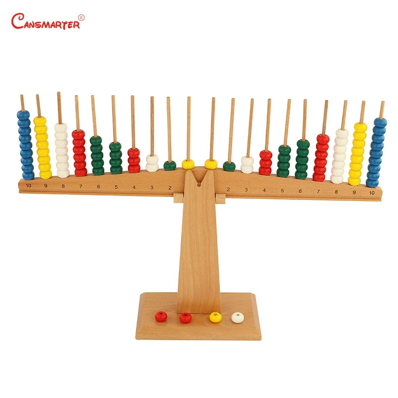 

Kids Teaching Aids Arithmetic Balance Montessori Student Kids Math Toys Educational Children Materials Toys Beechwood MA056-3
