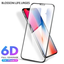 6D Защитное стекло для iphone 6 6S 7 8 plus X стекло на iphone 11 pro XR XS MAX защита экрана iphone 7 6 s Защита экрана XR
