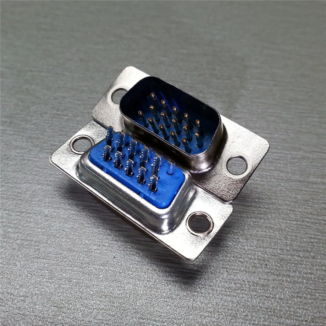 10 шт./лот DB15 папа 3 ряда Параллельный разъем VGA HDB15 15 Pin D Sub паяльный