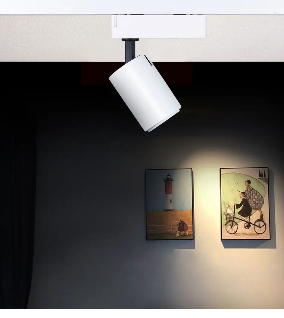 LED Track Light Suqare Round Rail Ceiling 12W Spot Lights Clothes Shoes Store Windows Exhibition Spotlights Showrooms Lighting (3)