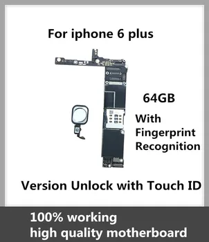 

For iPhone 6 Plus 5.5inch 64GB Original Motherboard Factory Unlocked IOS Update Support Mainboard With Touch ID Free Shipping
