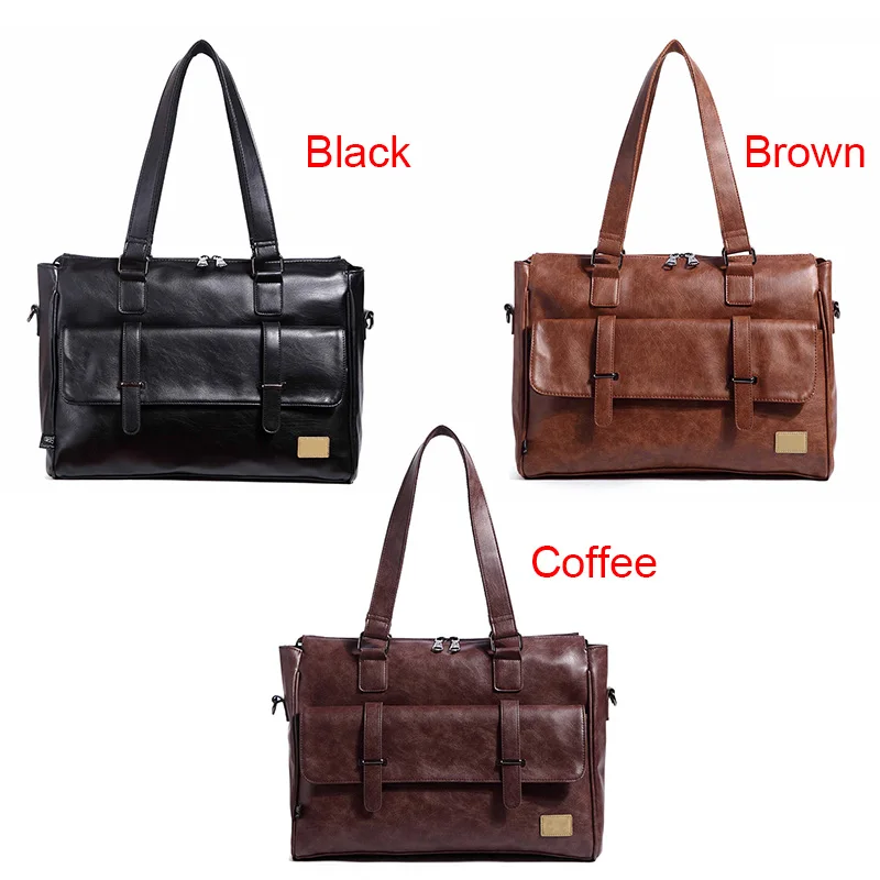 

Man Retro PU Leather Handbag Large Capacity Crossbody Bag Waterproof Messenger Bag MSJ99