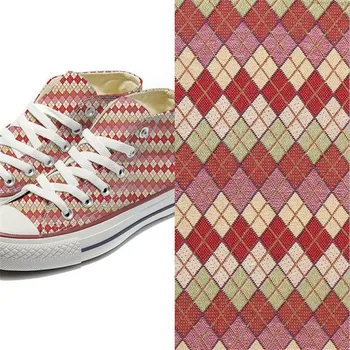 

NF30 100*150cm Rhombus Cotton Linen Cloth Fabric Cushion Cover Fabric For Shoes Textile Sewing Fabric Home Decoration Cloth