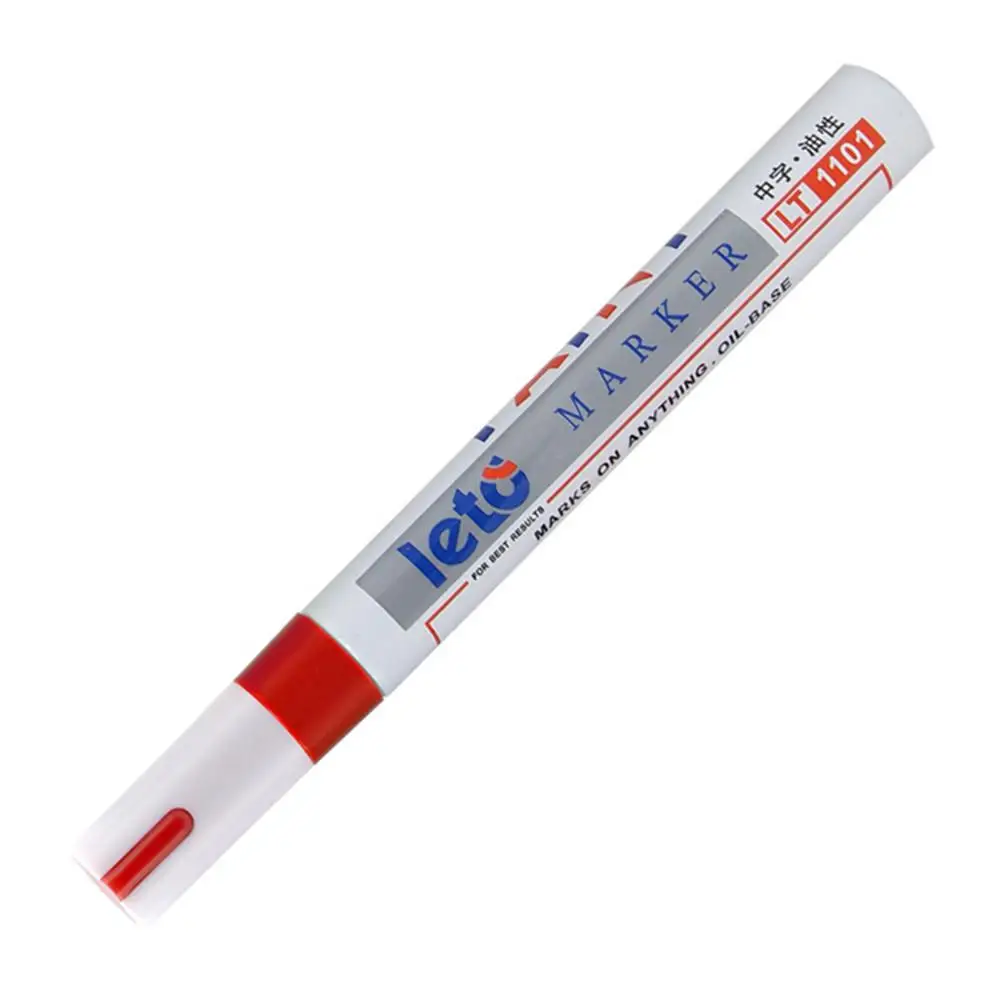 Масляный диск для балансировки шин маркер протектора Ручка Водонепроницаемая Перманентная Краска Маркер CD металлик граффити ручка белый маркер ручка - Цвет: Red