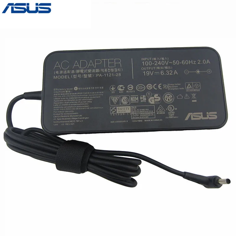 Адаптер для ноутбука Asus 19V 6.32A 120W 5,5*2,5mm PA-1121-28 Зарядное устройство переменного тока для ноутбука Asus N750 N500 G50 N53S N55