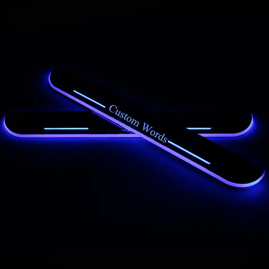 COOL custom made acrylic LED light Illuminated Door Sill Scuff Plate