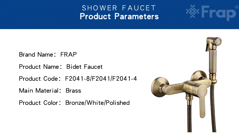 FRAP Bidets 3 color brass bathroom shower tap bidet toilet sprayer bidet mixer ducha higienica toilet faucet hygienic shower