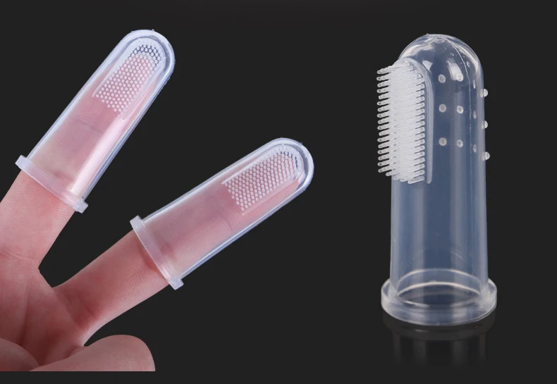 Soft Pet Finger Toothbrush Silica gel Glove Brush for Dogs Cats Clean Teeth Teddy Dog Brush Bad Breath Teeth Tool Pet Supplies (1)