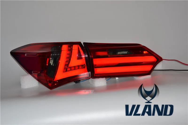 

Free Shipping for VLAND car tail lamp for Toyota Corolla LED taillight 2014-2016 for Corolla Altis tail light Red Color