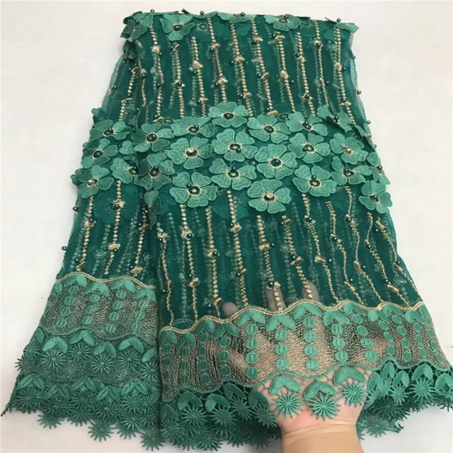 

Teal Color Nigerian Laces Fabrics 2018 High Quality Tulle African Laces Fabric Wedding Mesh African French Net Lace