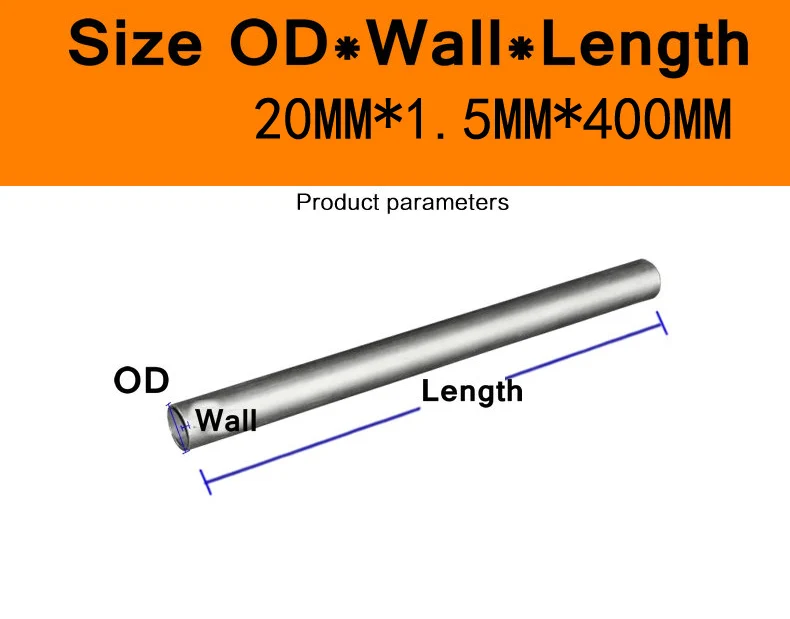 Диаметр 20-35 мм Длина 400 мм Труба из титанового сплава трубчатая UNS Gr5 TC4 BT6 TAP6400 титановая Ti круглая труба антикоррозийная - Цвет: 400mm length