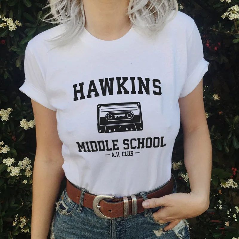 Hawkins Middle School AV Club Stranger Things Horror Fashion Gift Unisex T-shirt