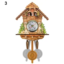 Антикварные деревянные настенные часы с кукушкой птица времени колокол качели будильник часы домашнего декора искусства MF999