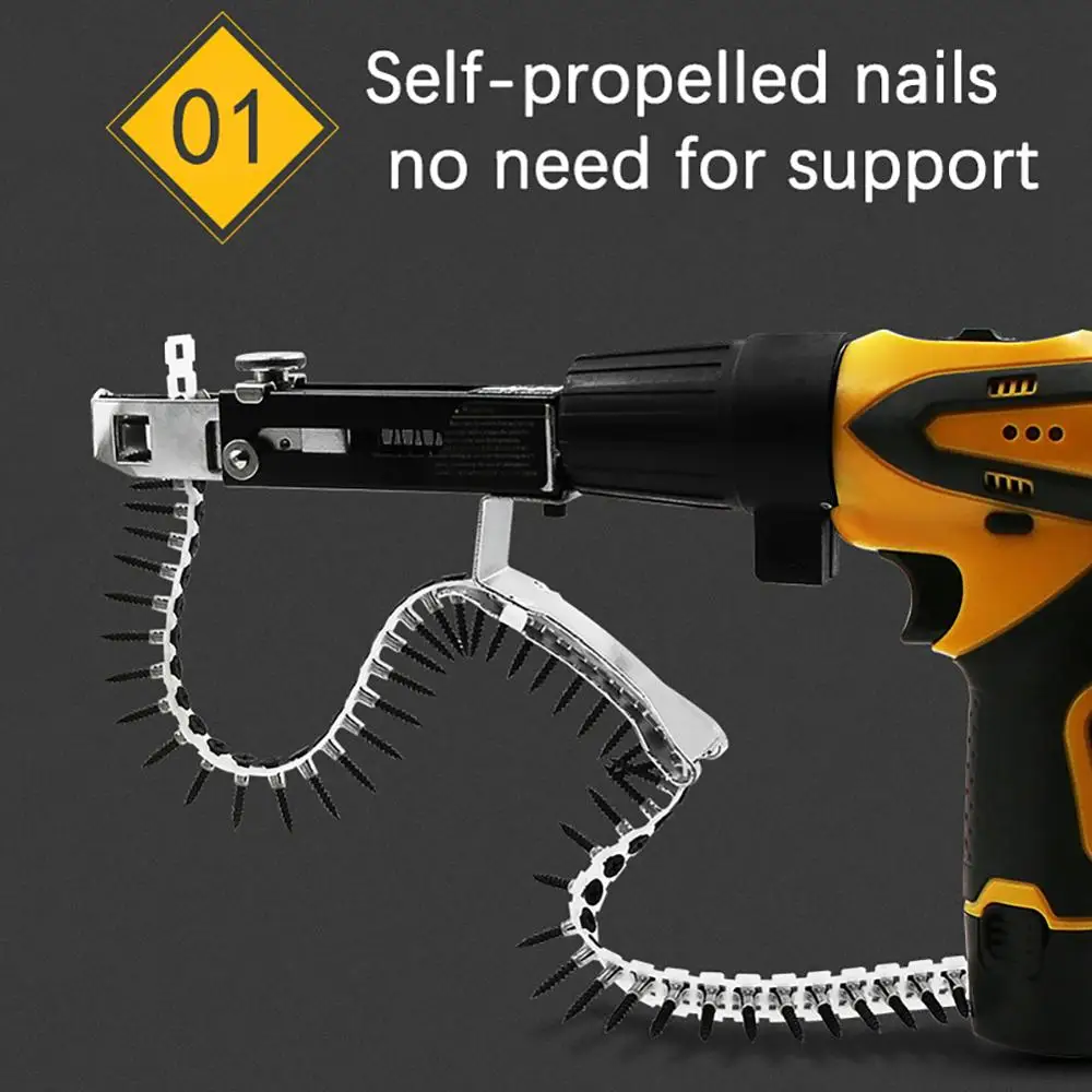Chain nail gun adapter automatic screw spike