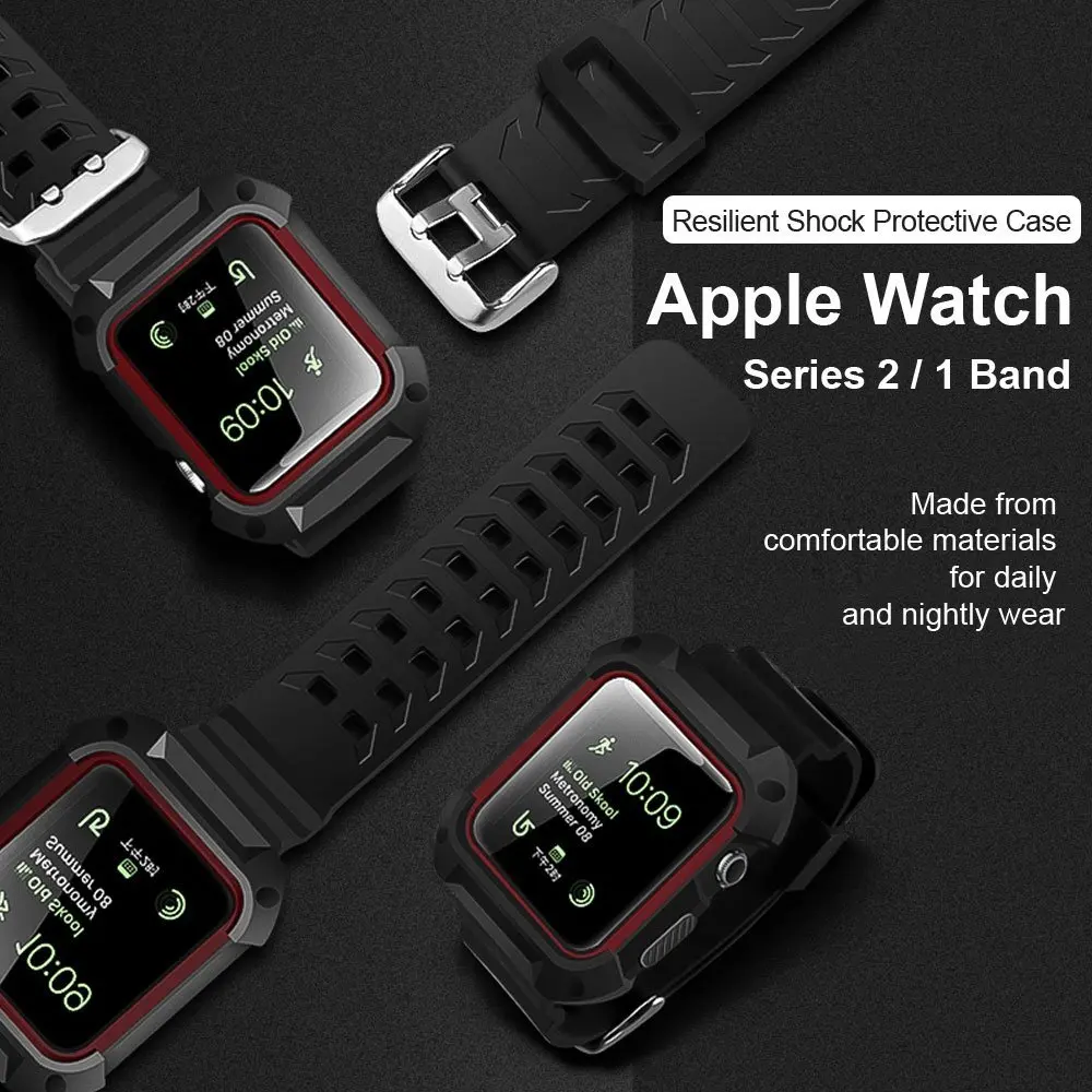 Ремешок для спортивных часов для Apple Watch 5 4 band case iwatch 3 2 1 band 42 мм 38 мм 44 мм 40 мм защитное покрытие часов аксессуары