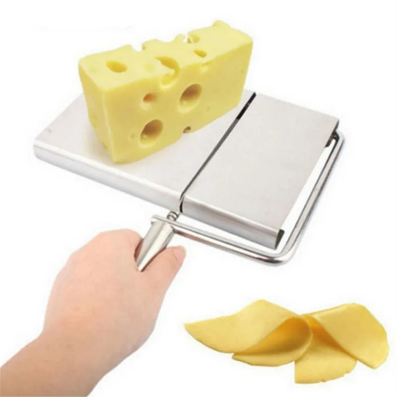 Cheese Slicer Stainless Steel Wire Cutter with Serving Board for Hard and Semi Hard Cheese Butter Kitchen Accessories Tools - Image 3