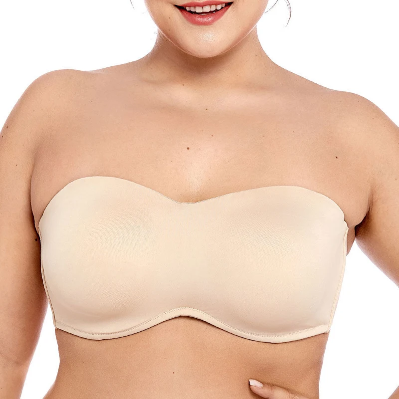 

32-42 C D DD E F G Women Underwire Smooth Seamless Demi Non Padded Invisible Support Convertible Strapless Multi-way Bridal Bra