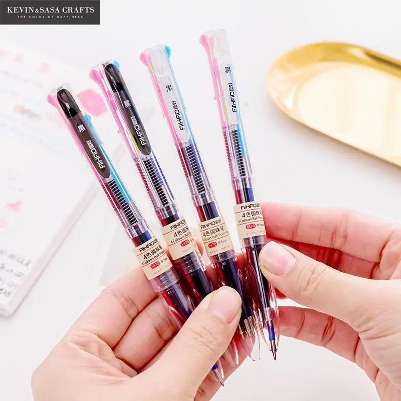 

4in1 Ballpoint Pen Quality Colors Pen Stationery Kawaii School Supplies Pen School Stationery Office Suppliers Pen Kids Gifts