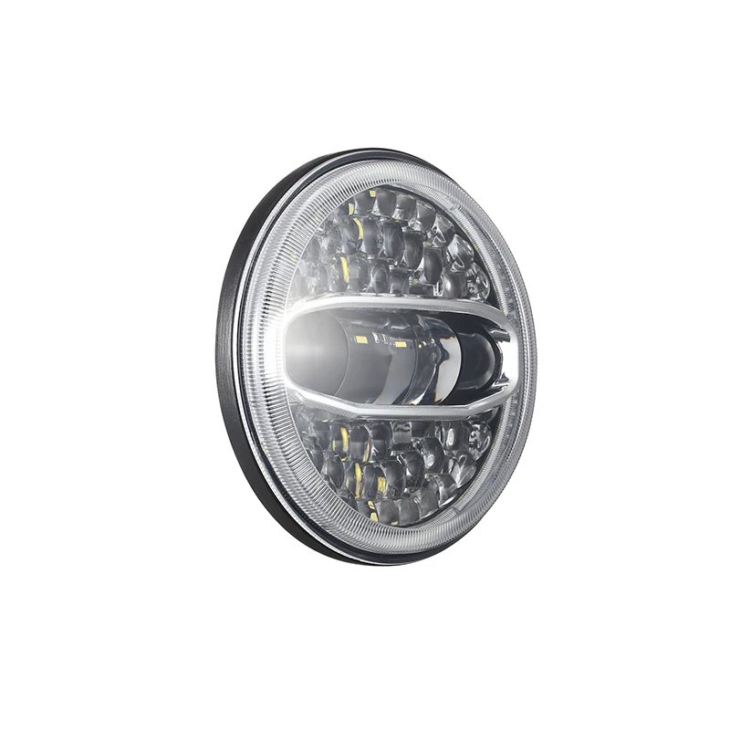 NEW 7 Inch LED Headlight H4 Hi-Lo Beam Lights With Halo Angel Eyes For Lada 4x4 urban Niva Jeep JK Land rover defender Hummer未标题-5
