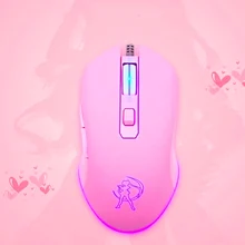 Прекрасный розовый светильник 7 цветов для девочек, удобная Проводная игровая мышь USB для дома и офиса, для ПК, компьютера, ноутбука
