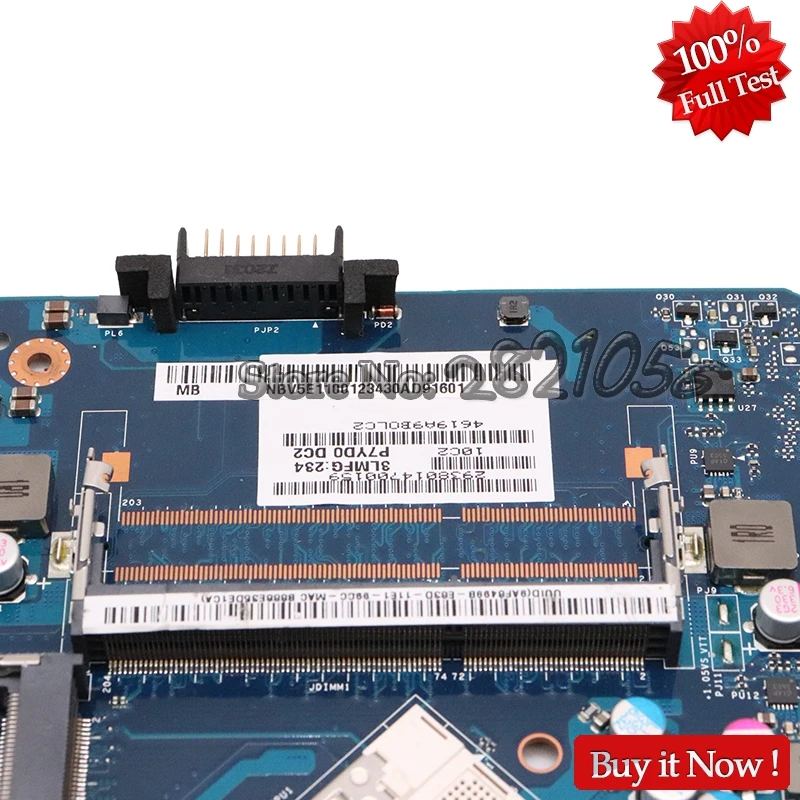 NOKOTION P7YE0 LA-6911P اللوحة لابتوب acer aspire 7750G MBRMK02001 MB. RMK02.001 HD 6630 M HM65 DDR3 100% اختبار