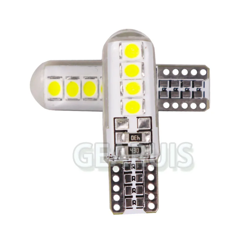 10 шт. T10 силиконовый чехол 8 SMD 3030 светодиодный автомобильный лампочка W5W 192 168