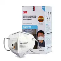 25pcs/Lot 3M 9501VT Particulate Respirator Dust Mask Ear band with Cool Flow Valve Breathable Mask KN95 Disposable Mask LT1993
