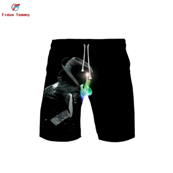 

2019 New Michael Jackson 3D Printing male summer pants 2019 hot sales Casual Cool and breathable Ventilation style beach shorts