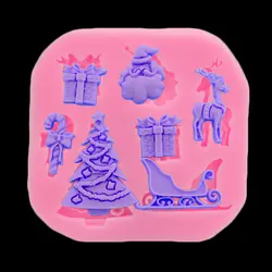Рождественская серия Мягкая Конфета силиконовая форма для торта декоративная Diy Форма для выпечки в силиконовом Bakuare сахарный Шоколадный