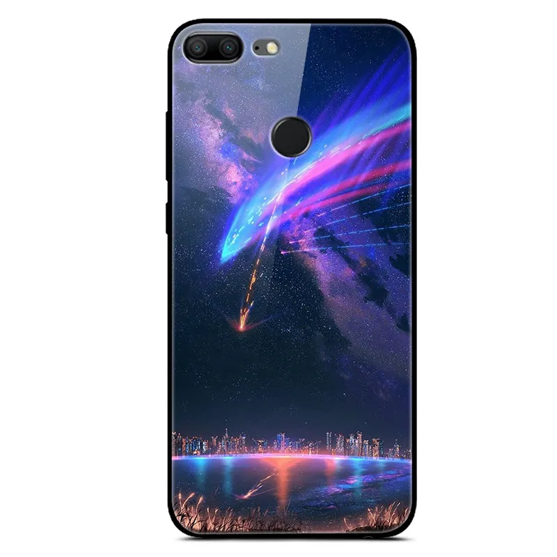 Чехол из закаленного стекла для huawei honor 9 Lite, чехол на заднюю панель для honor 9 lite, мягкий чехол из ТПУ для huawei honor 9 Lite, чехол - Цвет: 22