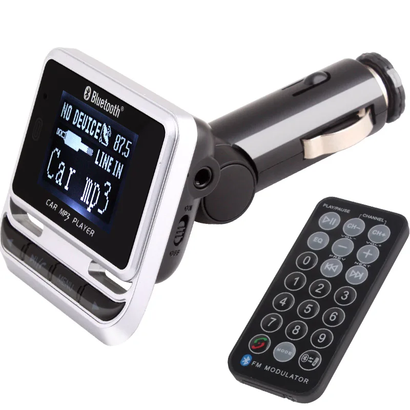 

Bluetooth Car Kit MP3 Player Handsfree Wireless FM Transmitter Radio Adapter USB Charger LCD Remote Control With Retail Box 2.0