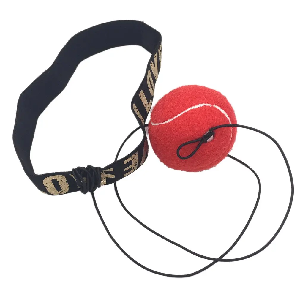 REIZ борьба бокс мяч оборудование: повязка на голову для тренировка скорости рефлексов боксерский тайский Спортивное тренажёрное Фитнес аксессуары - Цвет: Red