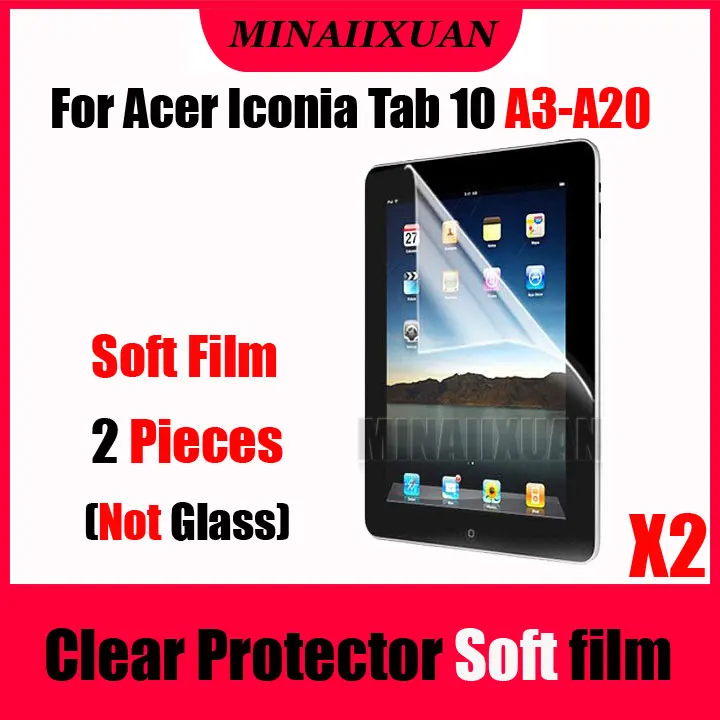 2Pcs Clear Screen Protective Soft Film (NOT Glass) For Acer Iconia Tab 10 A3-A20 A3 A20 10.1 inch Tablet | Компьютеры и офис