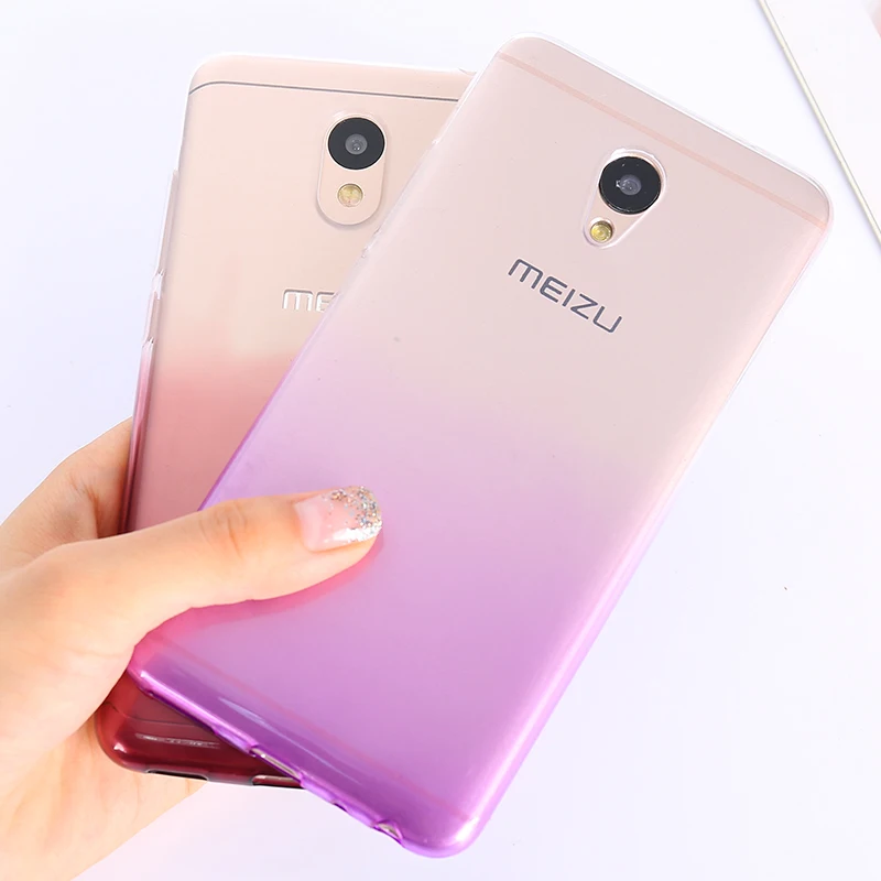 Мягкие градиентные силиконовые чехлы для Meizu M6 Note Pro 7 U20 U10 M6 M3 M5 Note MX6 M6s M5s M5C 5A ультра тонкий бампер задняя крышка телефона