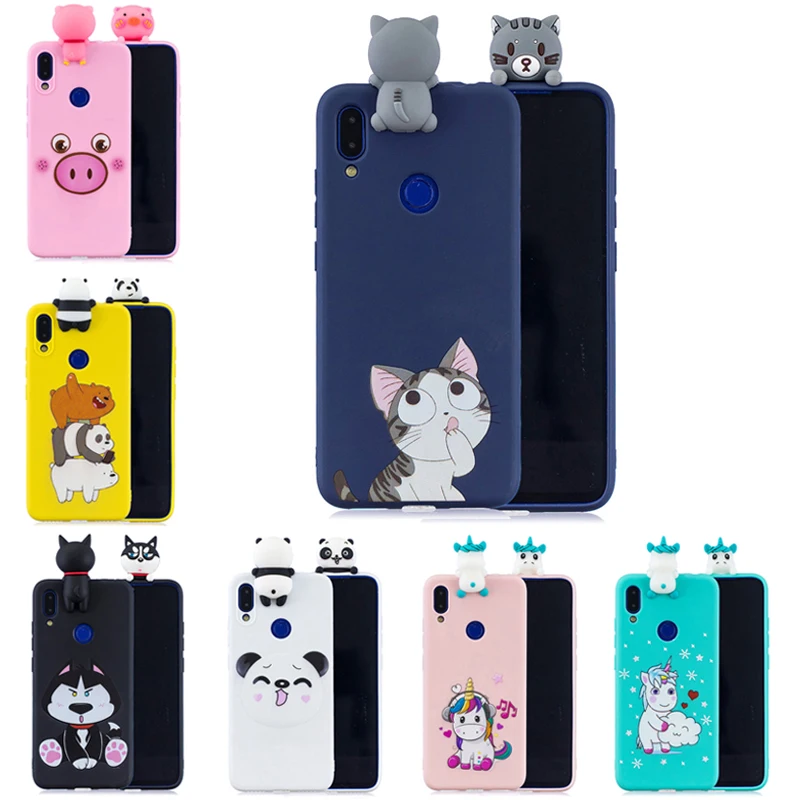 

Silicone Case For Redmi Note 7 Case Cute Animal Cat Puppy Cover 3D Coque For Xiaomi Redmi Note 7 / Note 7 Pro